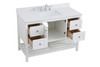 Elegant Decor VF16448WH-BS 48 inch Single Bathroom Vanity in White with Backsplash