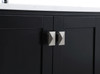 Elegant Decor VF18848BK-BS 48 inch Single Bathroom Vanity in Black with Backsplash