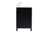 Elegant Decor VF18848BK-BS 48 inch Single Bathroom Vanity in Black with Backsplash