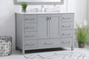 Elegant Decor VF18848GR-BS 48 inch Single Bathroom Vanity in Gray with Backsplash