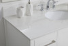 Elegant Decor VF18848WH-BS 48 inch Single Bathroom Vanity in White with Backsplash