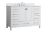 Elegant Decor VF18848WH-BS 48 inch Single Bathroom Vanity in White with Backsplash