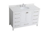 Elegant Decor VF18848WH-BS 48 inch Single Bathroom Vanity in White with Backsplash