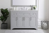 Elegant Decor VF17048GR-BS 48 inch Single Bathroom Vanity in Grey with Backsplash