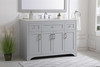 Elegant Decor VF17048GR-BS 48 inch Single Bathroom Vanity in Grey with Backsplash
