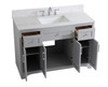 Elegant Decor VF17048GR-BS 48 inch Single Bathroom Vanity in Grey with Backsplash