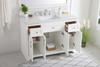Elegant Decor VF17048WH-BS 48 inch Single Bathroom Vanity in White with Backsplash