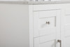 Elegant Decor VF17048WH-BS 48 inch Single Bathroom Vanity in White with Backsplash