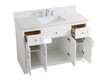 Elegant Decor VF17048WH-BS 48 inch Single Bathroom Vanity in White with Backsplash
