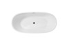 Elegant Decor BT10759GW 59 inch soaking roll top bathtub in glossy white