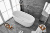 Elegant Decor BT10767GW 67 inch soaking roll top bathtub in glossy white