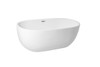 Elegant Decor BT10767GW 67 inch soaking roll top bathtub in glossy white