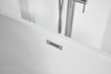 Elegant Decor BT10659GW 59 inch soaking roll top bathtub in glossy white