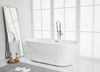 Elegant Decor BT10665GW 65 inch soaking roll top bathtub in glossy white