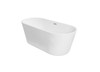 Elegant Decor BT10665GW 65 inch soaking roll top bathtub in glossy white