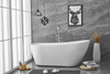 Elegant Decor BT10867GW 67 inch soaking single slipper bathtub in glossy white