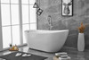 Elegant Decor BT10867GW 67 inch soaking single slipper bathtub in glossy white