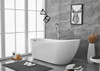 Elegant Decor BT10870GW 70 inch soaking single slipper bathtub in glossy white