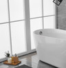 Elegant Decor BT10859GW 59 inch soaking single slipper bathtub in glossy white