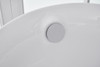 Elegant Decor BT10859GW 59 inch soaking single slipper bathtub in glossy white