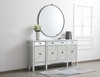 Elegant Decor MF6-2111AW 72 inch mirrored credenza in antique white