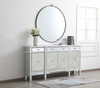 Elegant Decor MF6-2111AW 72 inch mirrored credenza in antique white