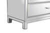 Elegant Décor MF73672S Reflexion 72 in. mirrored six drawer chest in antiqueSilver