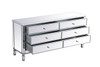 Elegant Décor MF63672S Contempo 72 in. mirrored chest in antiqueSilver