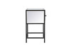 Elegant Decor MF73015BK 21 inch mirrored one drawer end table in black Elegant Decor MF73015BK 21 inch mirrored one drawer end table in black