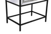 Elegant Decor MF73015BK 21 inch mirrored one drawer end table in black Elegant Decor MF73015BK 21 inch mirrored one drawer end table in black