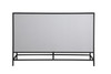 Elegant Decor MF73017BK 48 inch mirrored 6 drawers chest in black