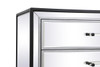 Elegant Decor MF73036BK 60 inch mirrored 6 drawers chest in black