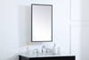 Elegant Decor MR571728BLK Metal mirror medicine cabinet 17 inch x 28 inch in Black