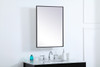 Elegant Decor MR572028BLK Metal mirror medicine cabinet 20 inch x 28 inch in Black