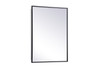 Elegant Decor MR572028BLK Metal mirror medicine cabinet 20 inch x 28 inch in Black