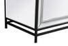 Elegant Decor MF70172BK-F2 James 72 in. mirrored tv stand with crystal fireplace in black