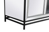 Elegant Décor MF701BK-F2 James 60 in. mirrored tv stand with crystal fireplace in black