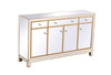 Elegant Décor MF72060G Reflexion 60 in. mirrored credenza in gold