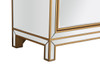 Elegant Decor MF72072G Reflexion 72 in. mirrored credenza in gold