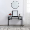 Elegant Decor MF73020BK 42 inch mirrored flip top vanity table in black