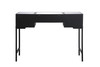 Elegant Decor MF73020BK 42 inch mirrored flip top vanity table in black