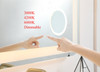 Elegant Décor MRE52730 Lux 27in x 30in Hardwired LED mirror with magnifier and color changing temperature 3000K/4200K/6400K
