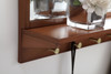 Elegant Decor MR502821PE Entryway mirror with shelf  28 inch x 21 inch in pecan