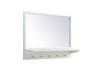 Elegant Decor MR502821WH Entryway mirror with shelf  28 inch x 21 inch in white