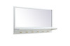 Elegant Decor MR504221WH Entryway mirror with shelf  42 inch x 21 inch in white