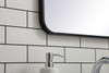 Elegant Decor MR801830BK Soft corner metal rectangular mirror 18x30 inch in Black