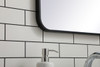 Elegant Decor MR801830BK Soft corner metal rectangular mirror 18x30 inch in Black