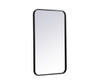 Elegant Decor MR801830BK Soft corner metal rectangular mirror 18x30 inch in Black