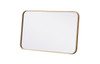 Elegant Decor MR801830BR Soft corner metal rectangular mirror 18x30 inch in Brass