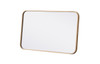 Elegant Decor MR801830BR Soft corner metal rectangular mirror 18x30 inch in Brass